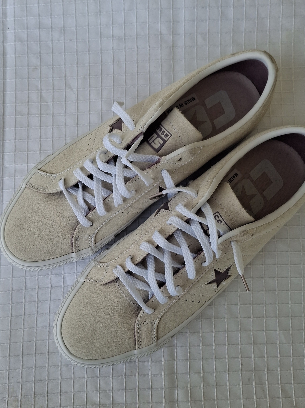 Converse CONS One Star Pro Egret / White Sneaker Skate Shoes Men's 9.5 Womens 11